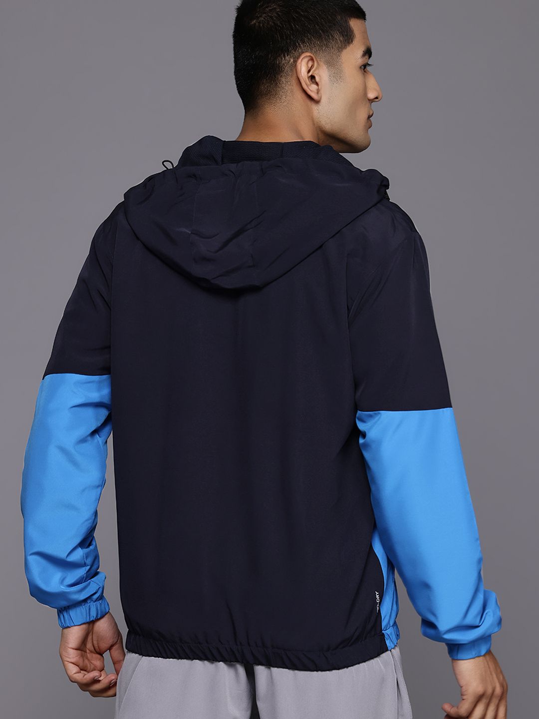 HRX by Hrithik Roshan Colourblocked Rapid-Dry Hooded Outdoor Jacket