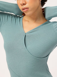 DressBerry Urban Chic Ribbed Wrap Style Mini Dress