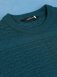 HIGHLANDER Self Design Open Knit Acrylic Pullover Sweater