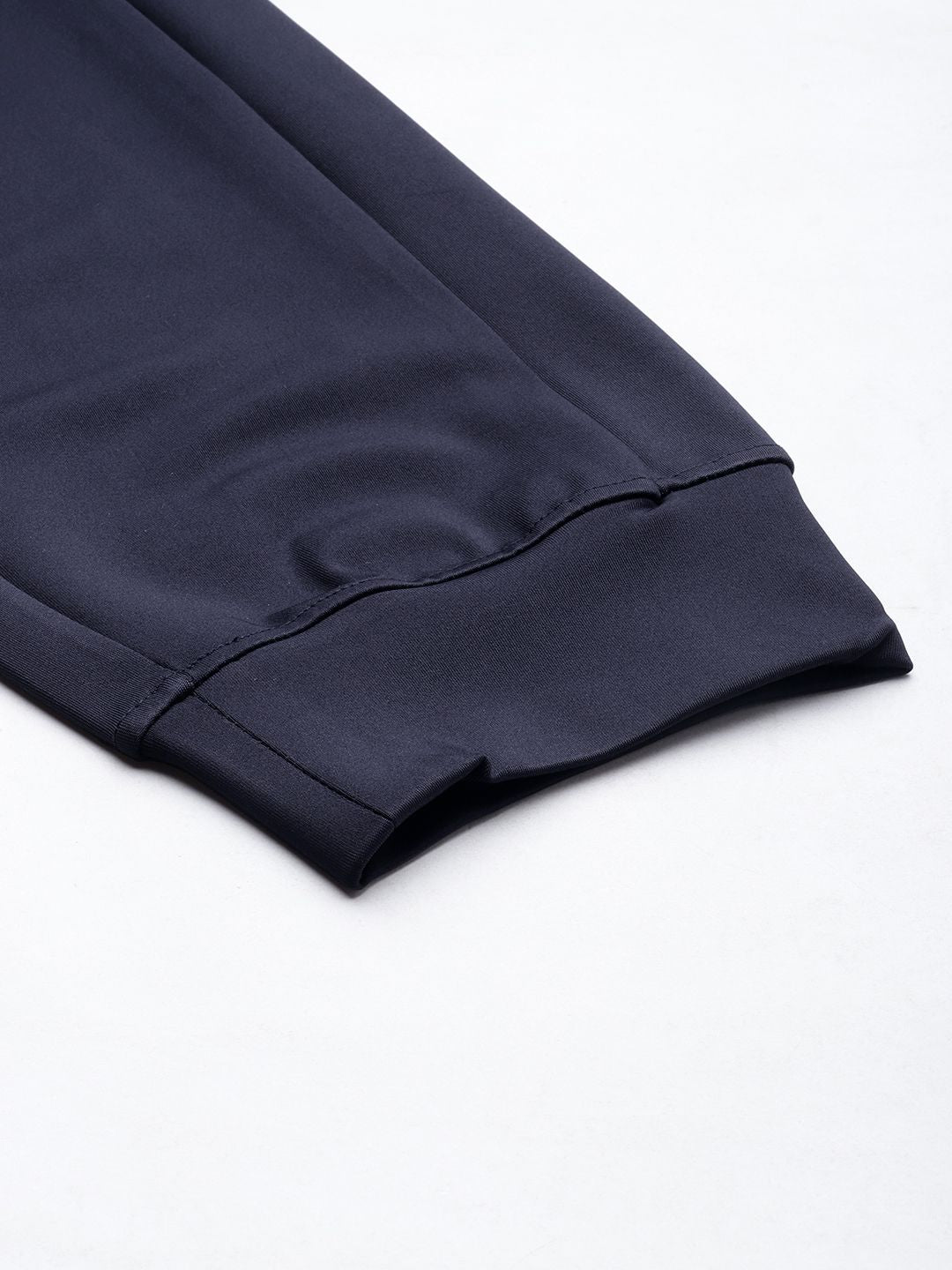 The Indian Garage Co Men Navy Blue Striped Sweatshirt with Joggers