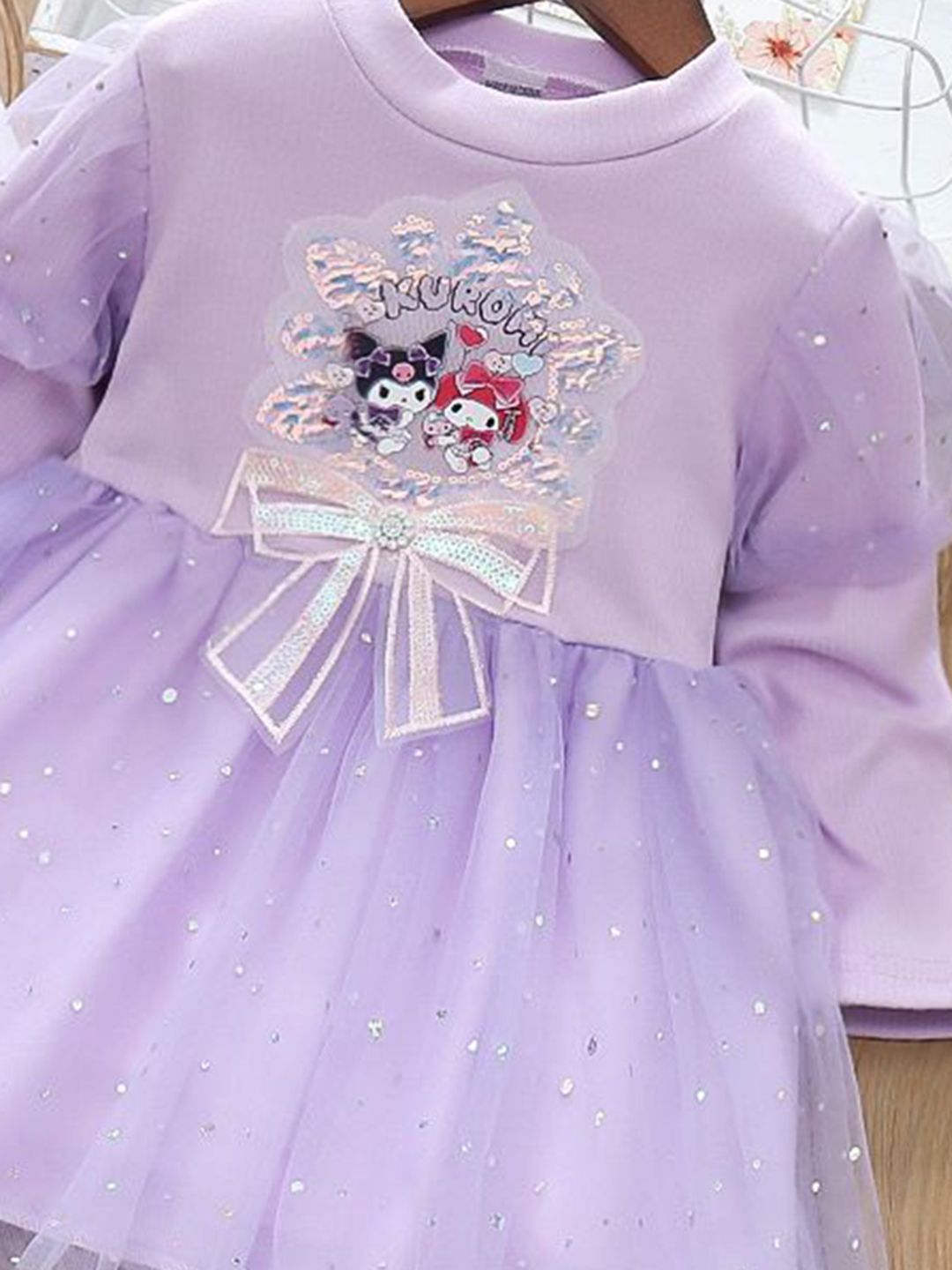 YK Girls Embellished Fit & Flare Dress