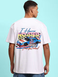 Bene Kleed Men Graphic Printed Round Neck Cotton Oversized T-shirt