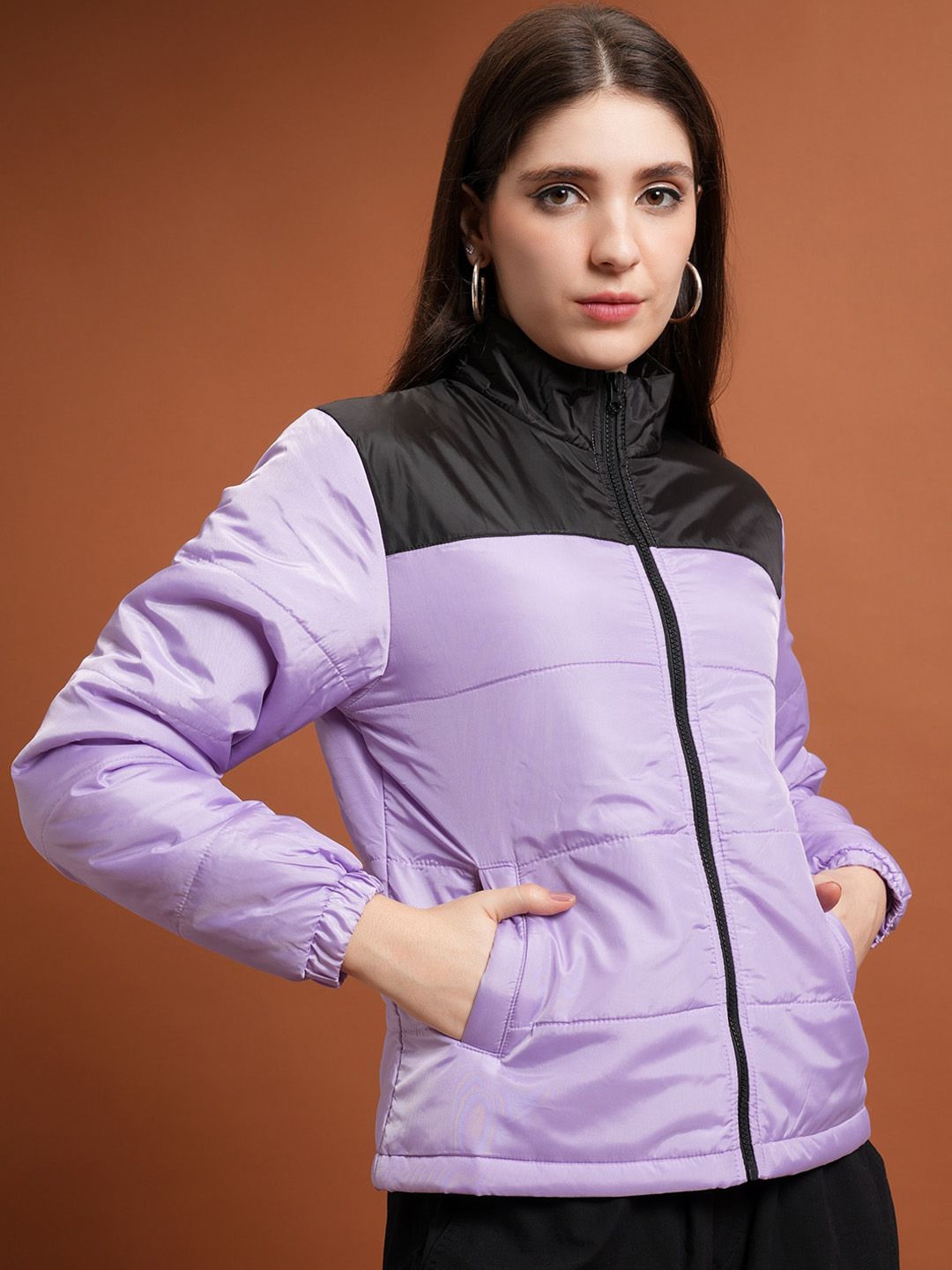 Tokyo Talkies Colourblocked Puffer Jacket