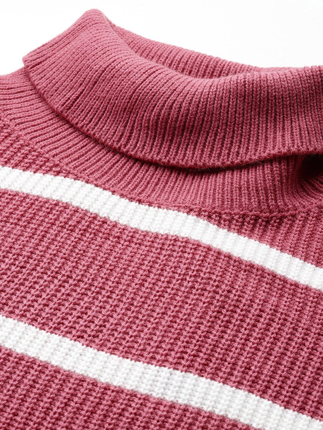 DressBerry Turtle Neck Striped Sweater
