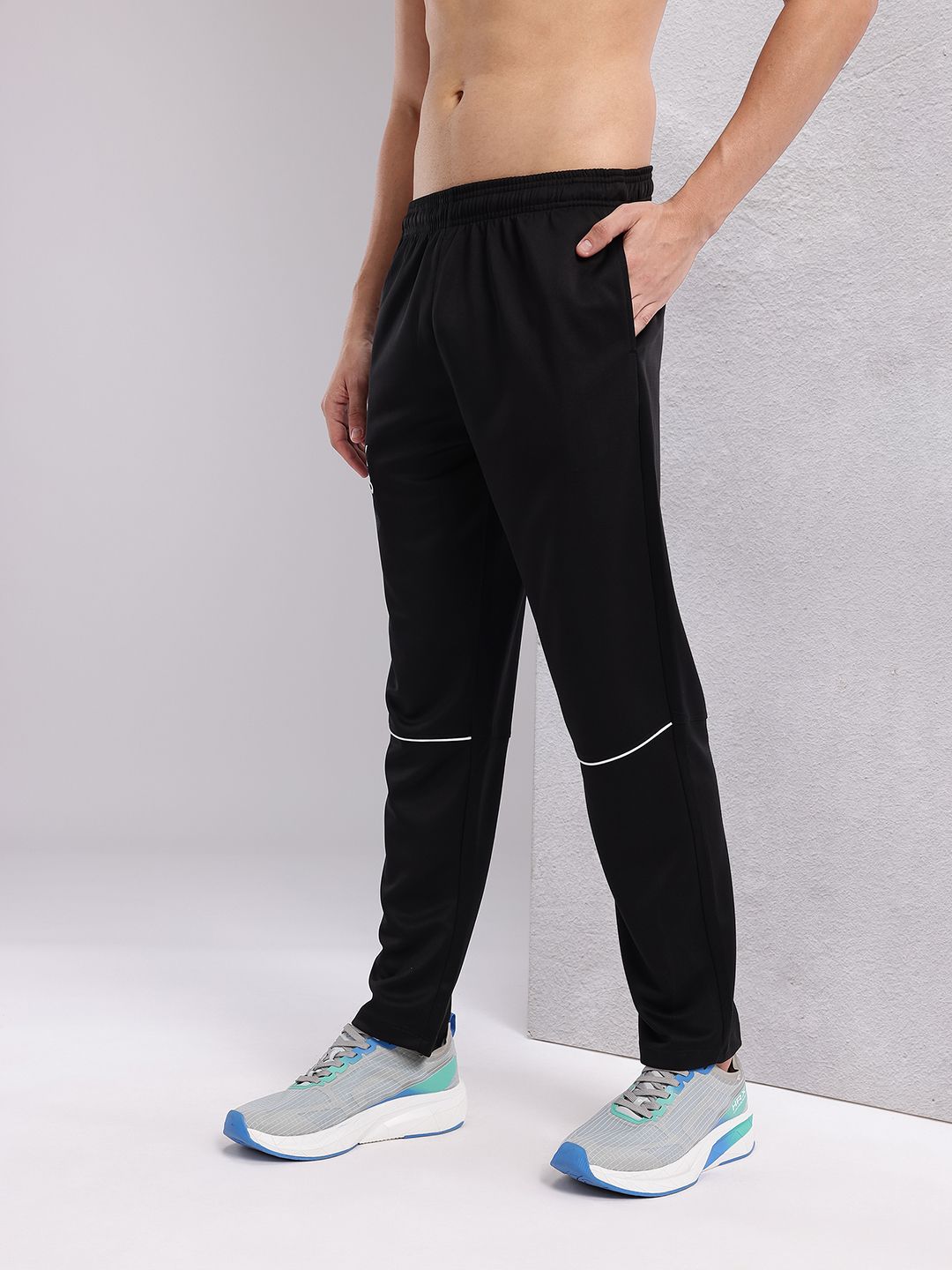 HRX by Hrithik Roshan Men Brand Logo Printed Mid-Rise Rapid-Dry Running Track Pants