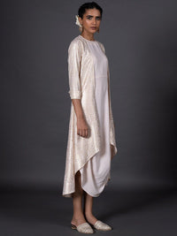 W Pink Ethnic A-Line Midi Dress
