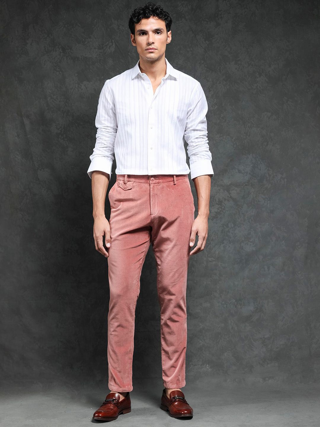 RARE RABBIT Cloy Mid-Rise Slim Fit Trouser