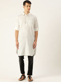 SOJANYA Lelaki Putih Solid Pathani Kurta