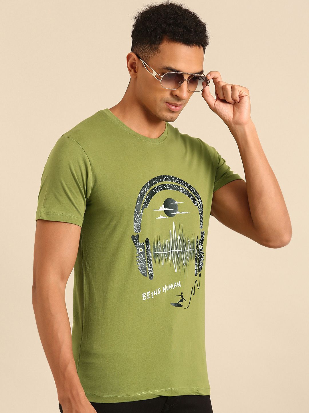 Being Human Printed Pure Cotton T-shirt