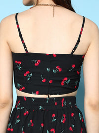 Berrylush Women Printed Top With Shorts & With Shrug