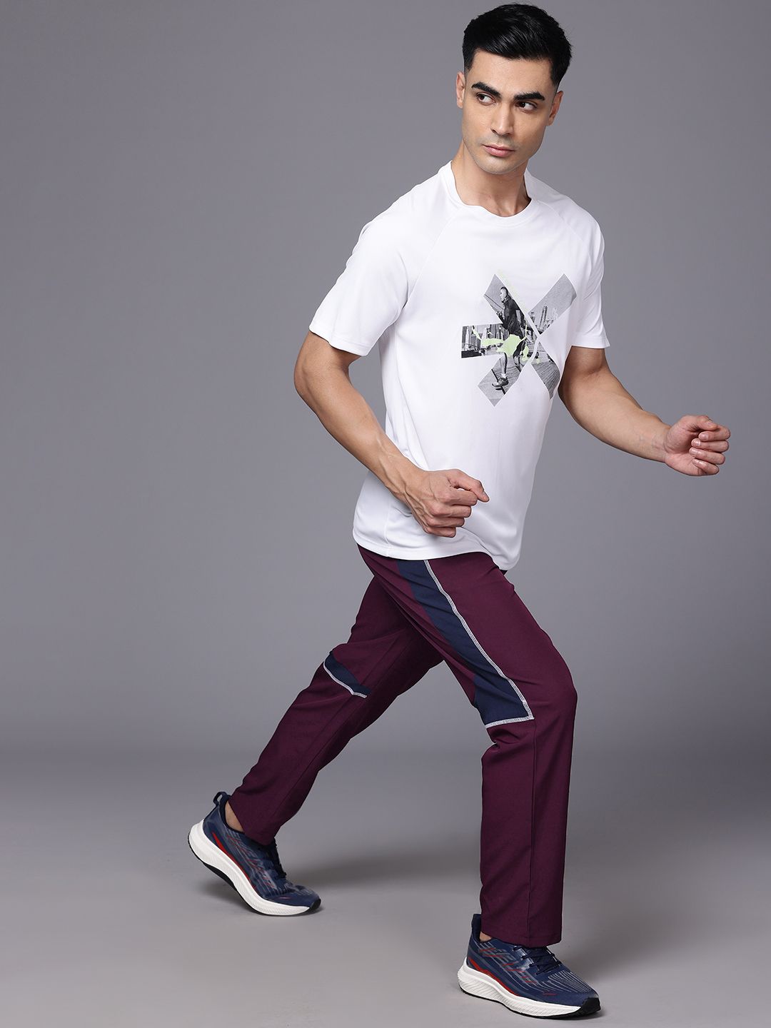 HRX by Hrithik Roshan Men Colourblocked Rapid-Dry Running Track Pants