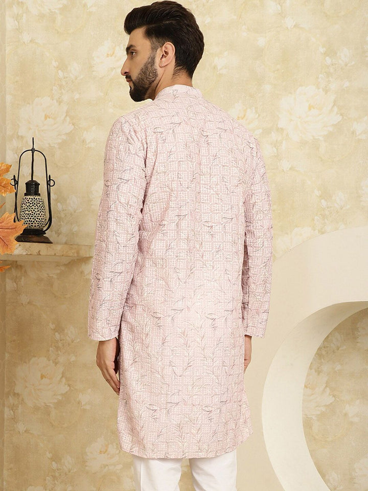 SOJANYA Floral Printed Thread Work Pure Cotton Kurta Biasa