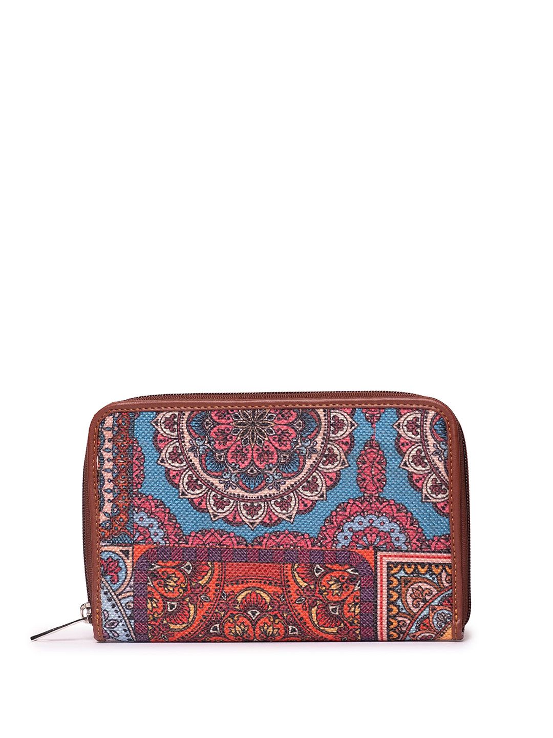 ZOUK Women Ethnic Motifs Printed Zip Around Wallet