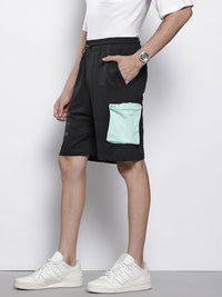 The Indian Garage Co Men Batman Printed Loose Fit Cargo Shorts