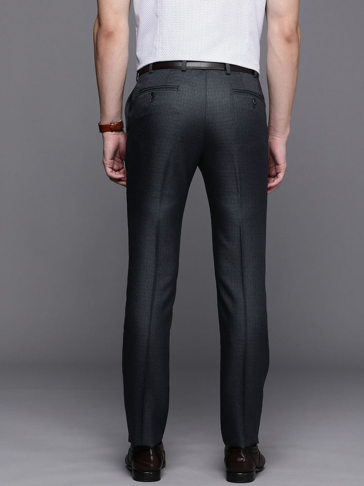 Raymond Men Checked Slim Fit Formal Trousers