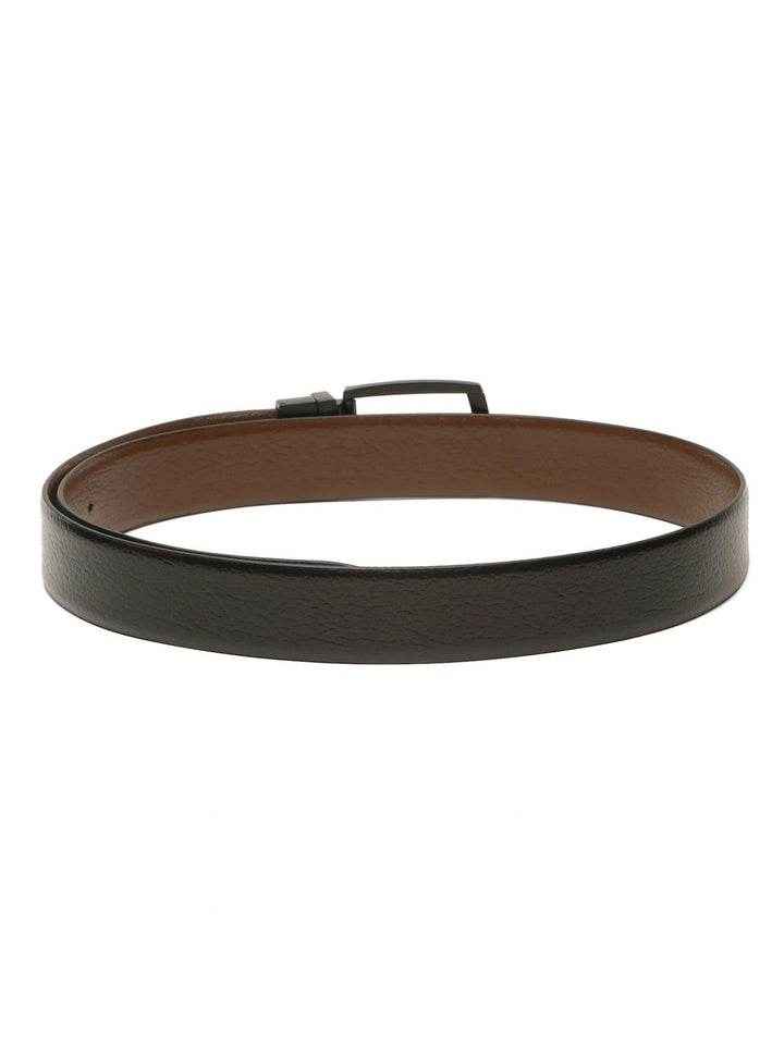 Teakwood Leathers Men Textured Leather Reversible Formal Belt