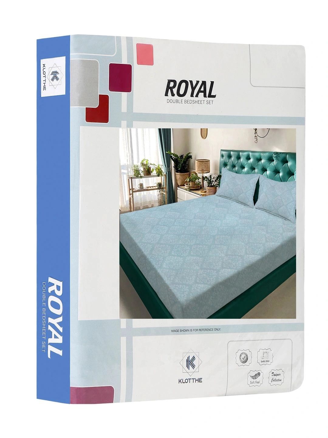Moda Rapido X KLOTTHE Blue & White Floral 300 TC King Bedsheet with 2 Pillow Covers
