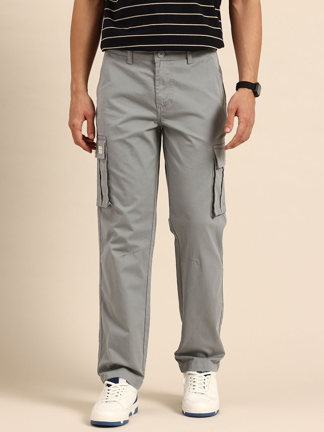 Being Human Men Slim Fit Cargos Trousers