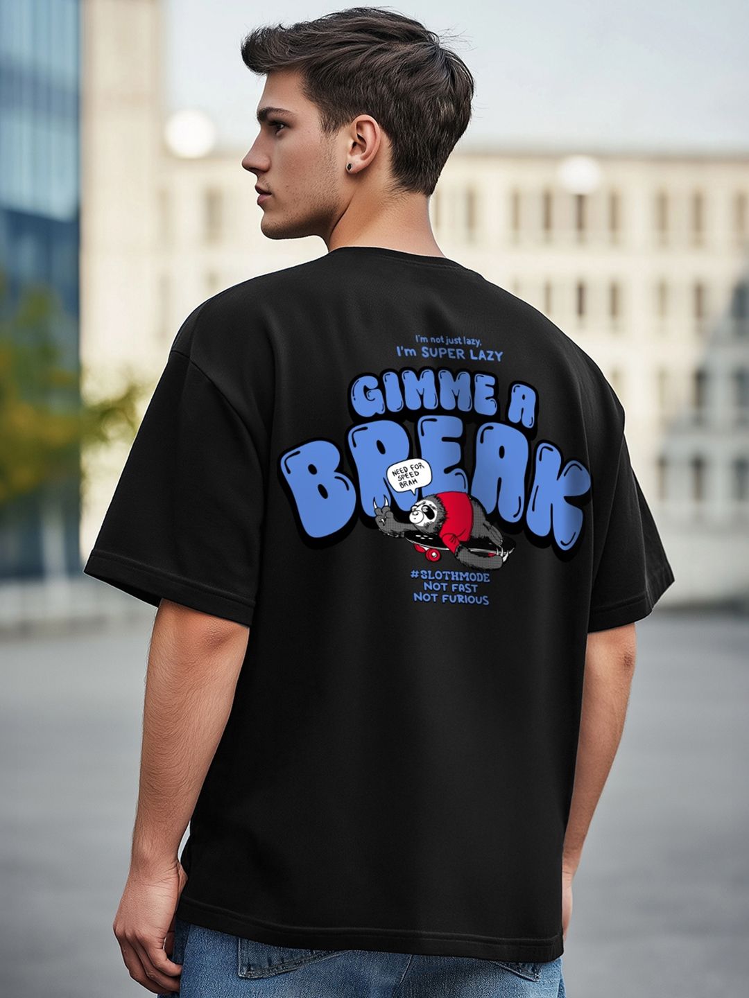 Bewakoof Graphic Printed Oversized Pure Cotton T-shirt