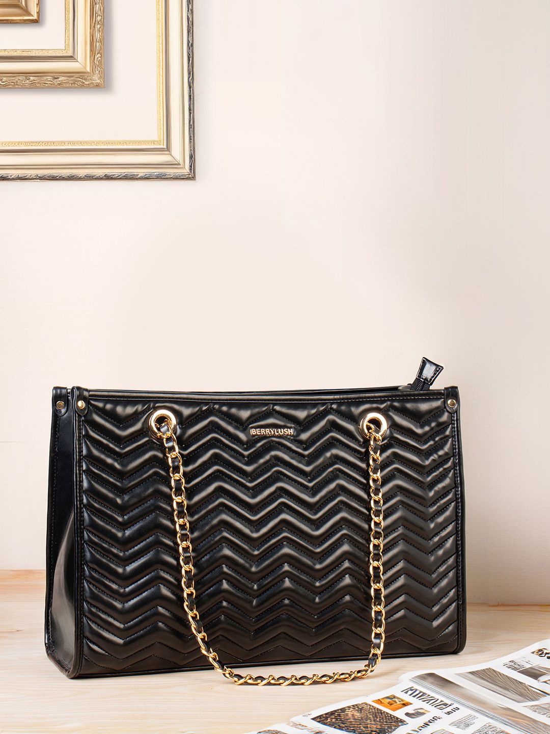 Berrylush Structured Sling Bag with Quilted