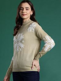 DressBerry Fair Isle Acrylic Pullover with Fuzzy Detail