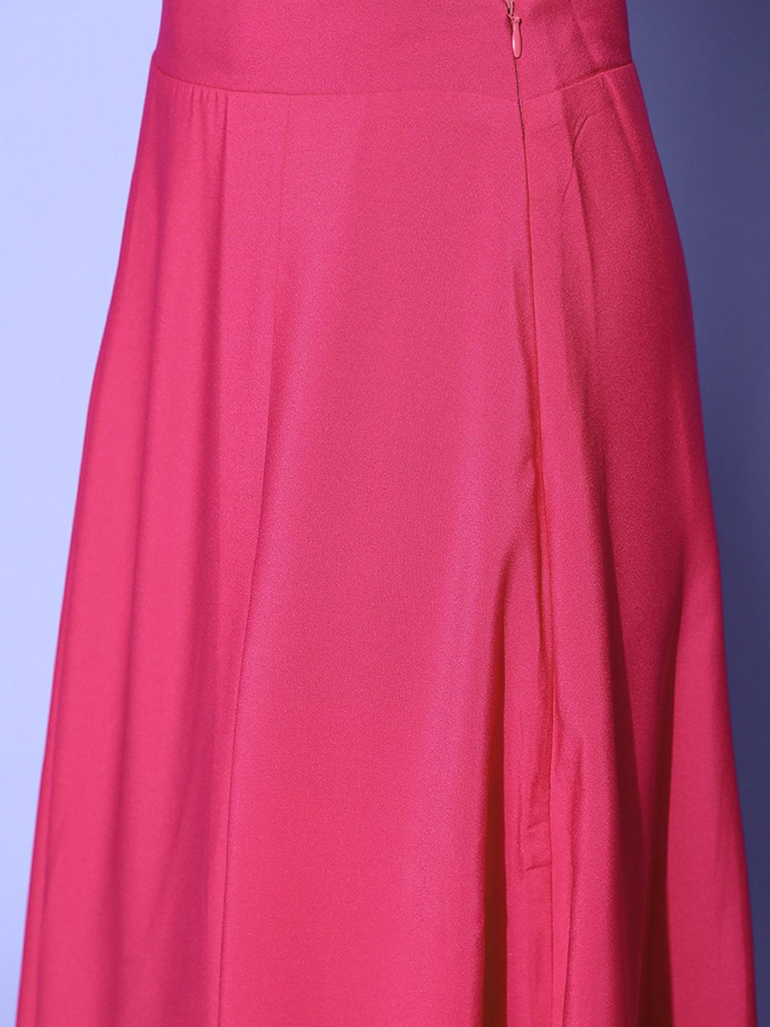Berrylush Women Pink Solid Top with Skirt