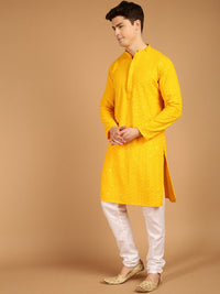 SOJANYA Motif Etnik Sulam Kurta Kapas Tulen Berlabuci