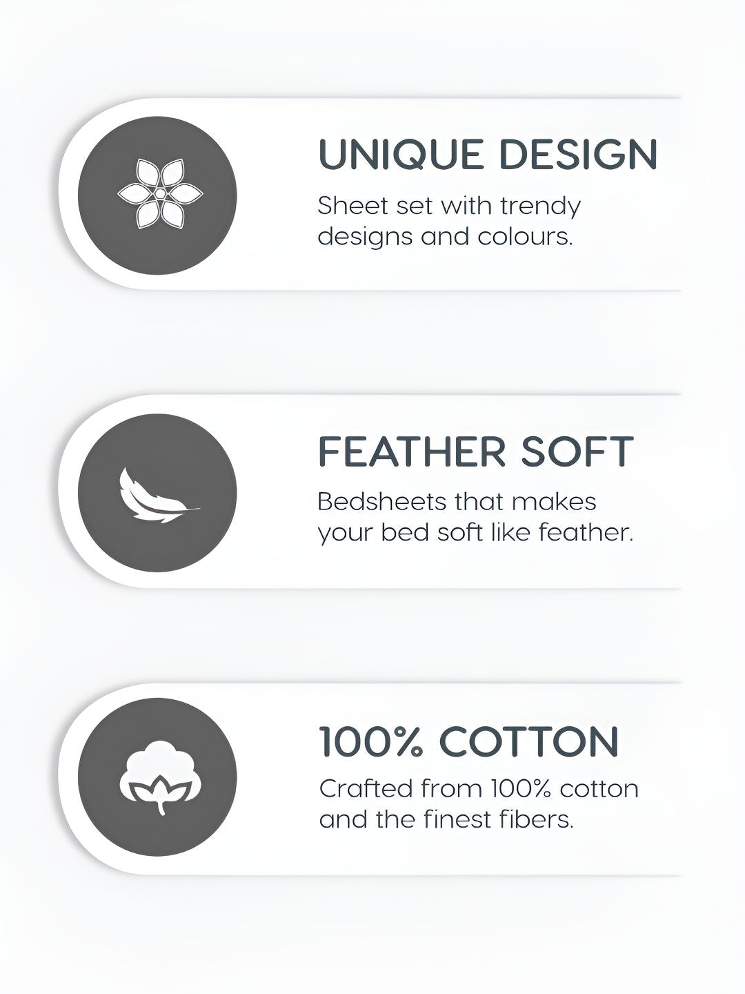 MYTRIDENT Sweet Temptation Soft Comfort Fitted 210TC King Cotton 1 Fittedsheet with 2 Pillow Covers