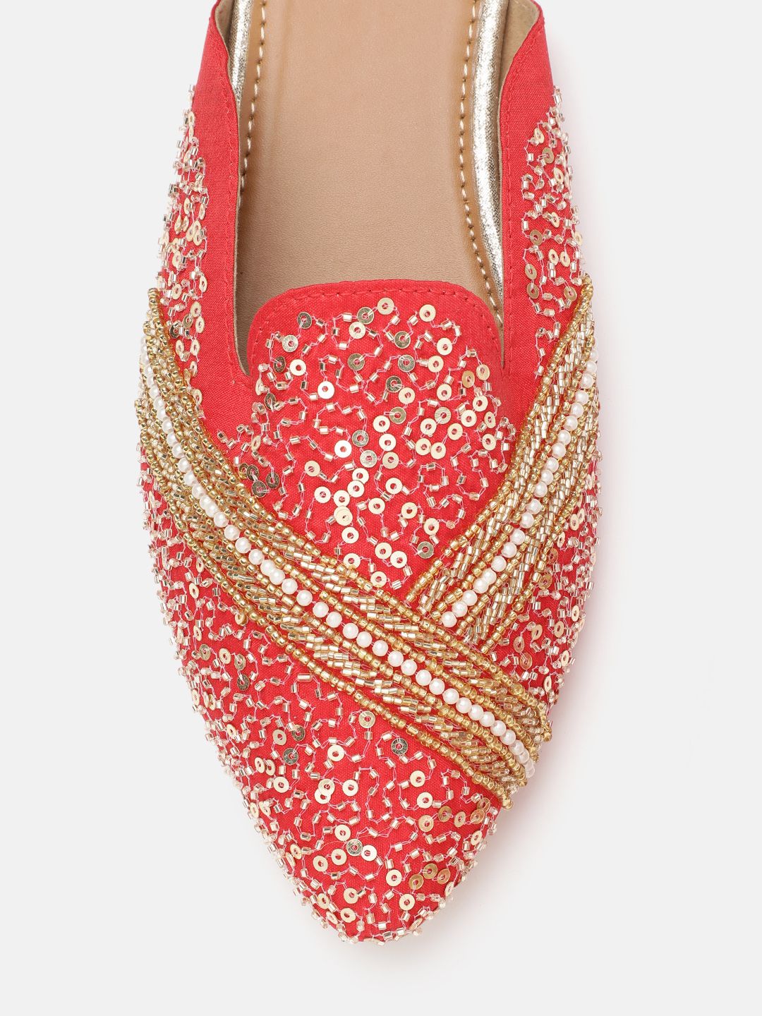 House of Pataudi Women Ethnic Embellished Mules