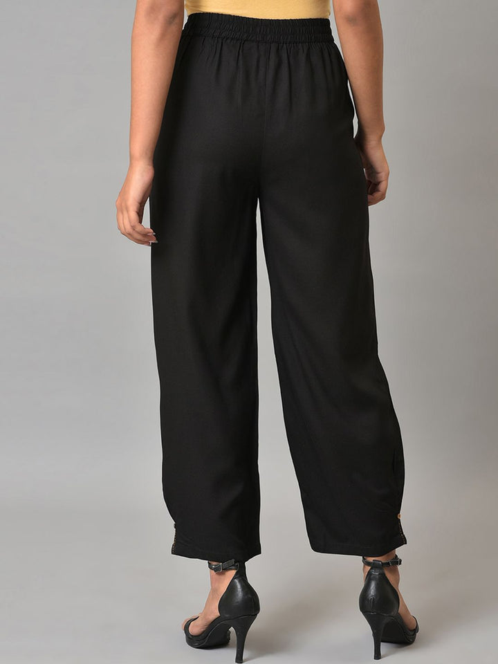 W Women Mid-Rise Regular Fit Parallel Trousers