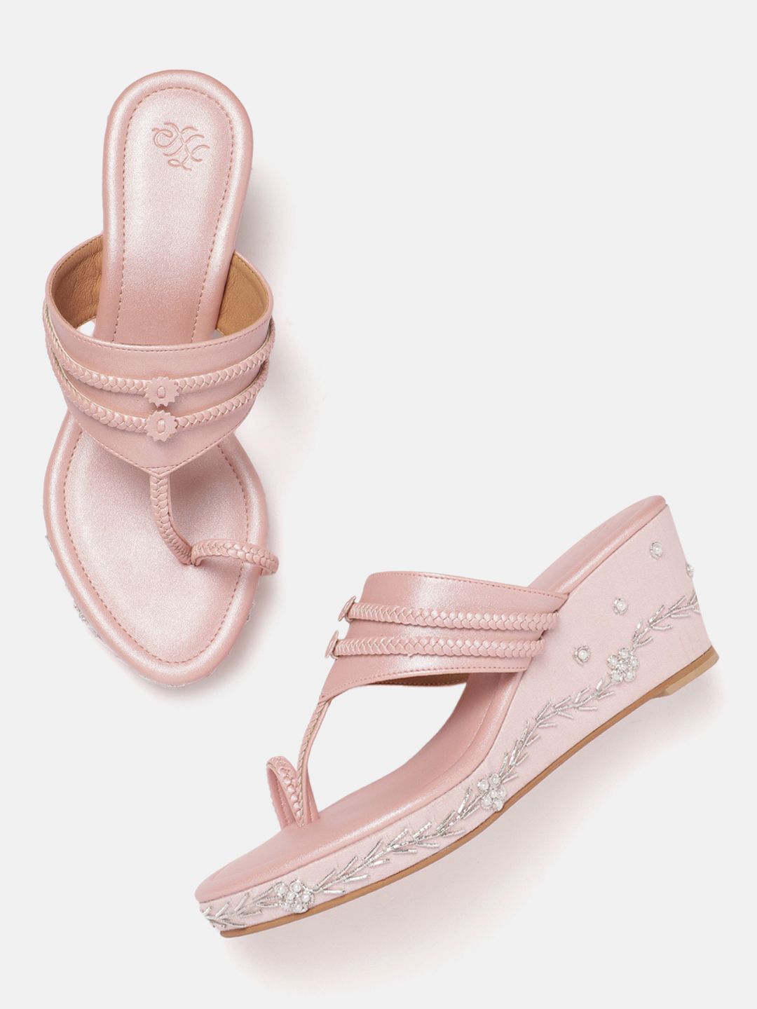 House of Pataudi Embellished Detailed Wedges