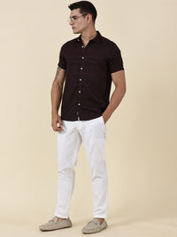 Thomas Scott Men Classic Slim Fit Horizontal Stripes Opaque Printed Casual Shirt