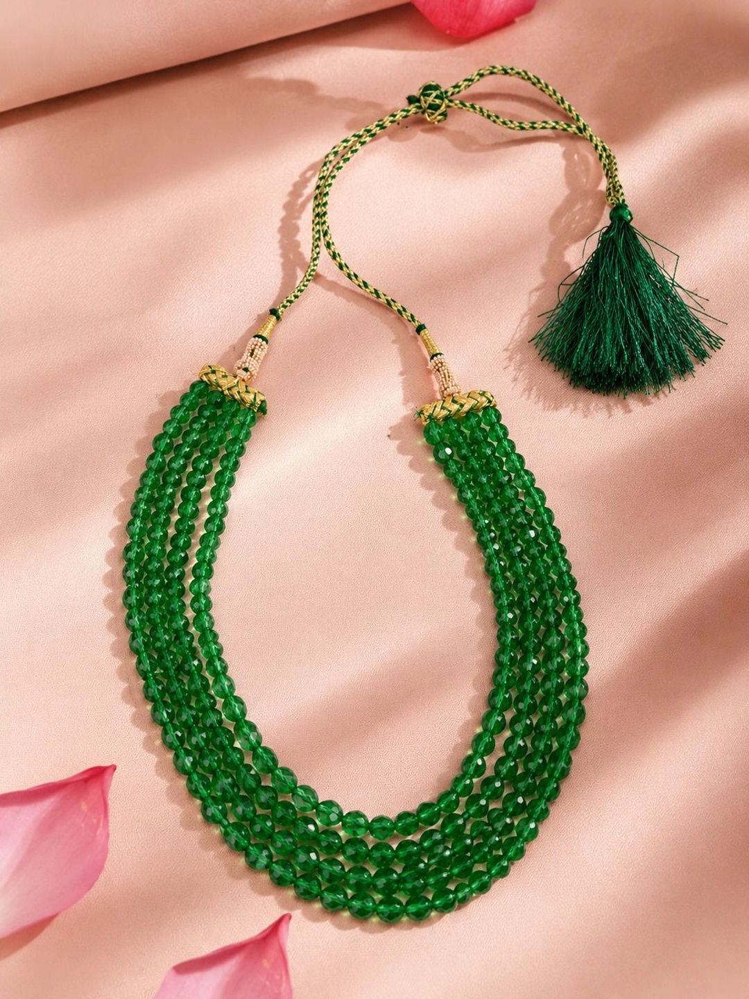 Kalung Manik Tiruan Bersalut Emas PANASH