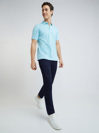 Park Avenue Men Solid Polo Collar Slim Fit T-shirt