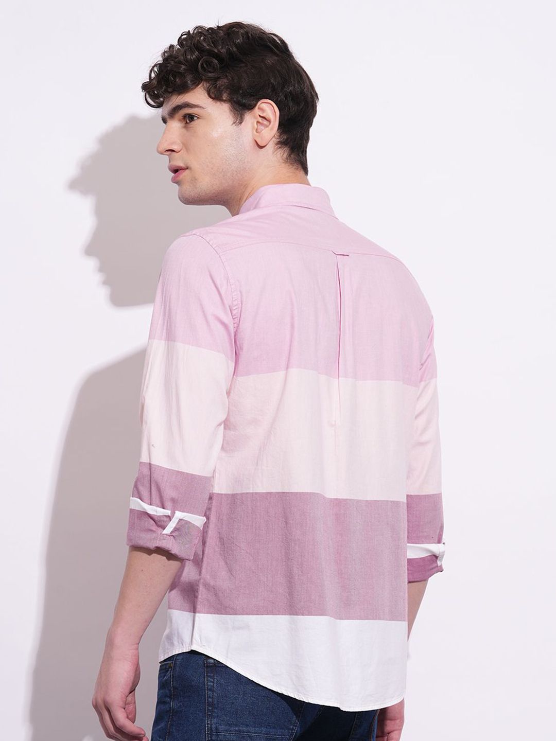 Being Human Men Classic Slim Fit Opaque Colourblocked Casual Shirt