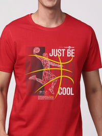 ADRO Lelaki Grafik Bercetak T-shirt Kapas Leher Bulat