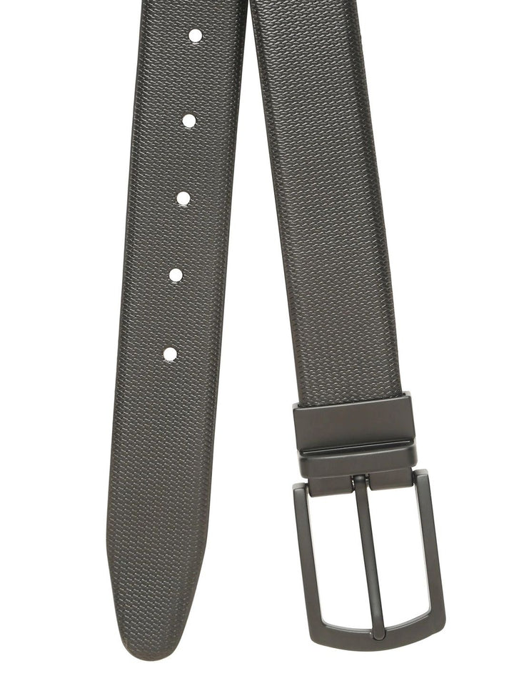 Teakwood Leathers Men Textured Leather Reversible Formal Belt