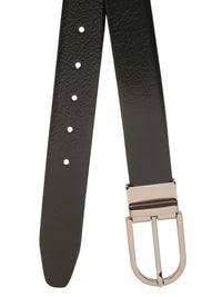 Teakwood Leathers Men Textured Leather Reversible Formal Belt