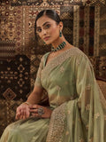Kasee ​​Floral Zardozi Supernet Designer Saree