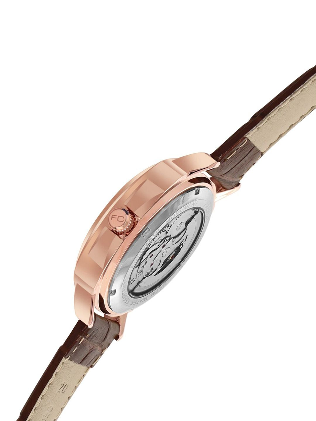 French Connection Men Brown Dial & Leather Straps Analogue Automatic Motion Powered Watch