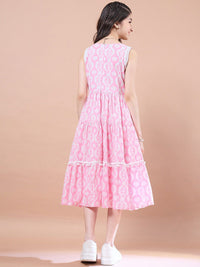 pspeaches Floral Print Fit & Flare Cotton Midi Dress