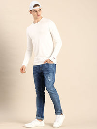 Being Human Men Skinny Fit Low Distress Heavy Fade Stretchable Jeans