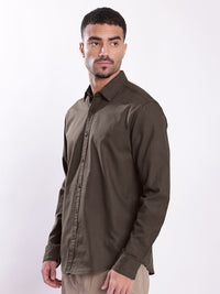 Bene Kleed Spread Collar Cotton Linen Regular Fit Casual Shirt