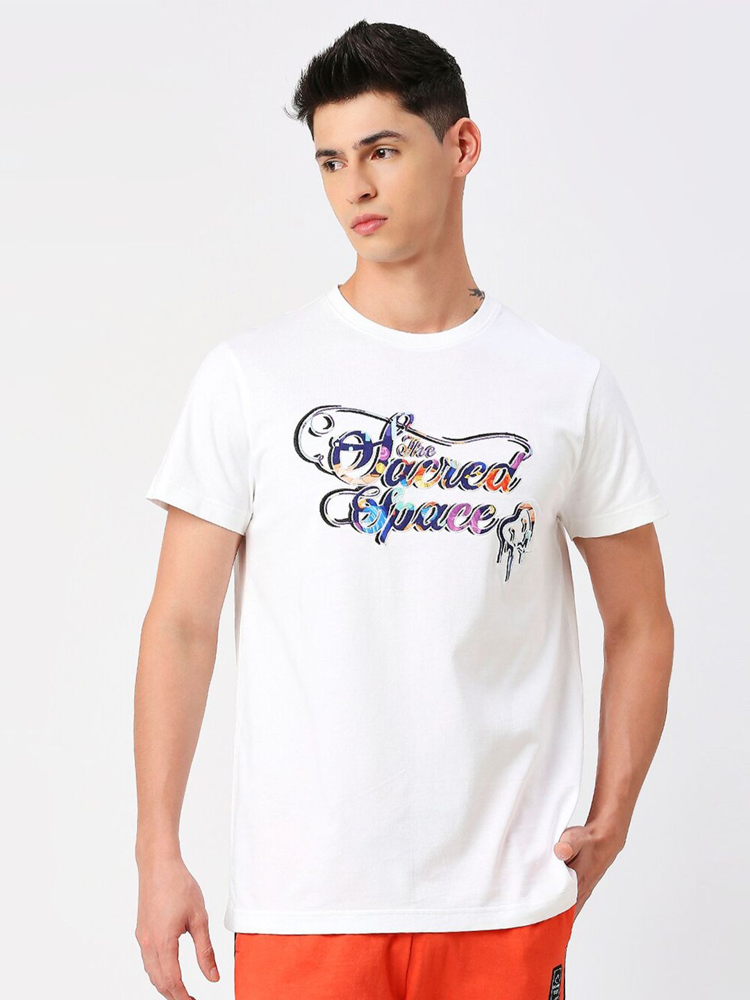Being Human Typography Printed Round Neck Short Sleeves T-shirt