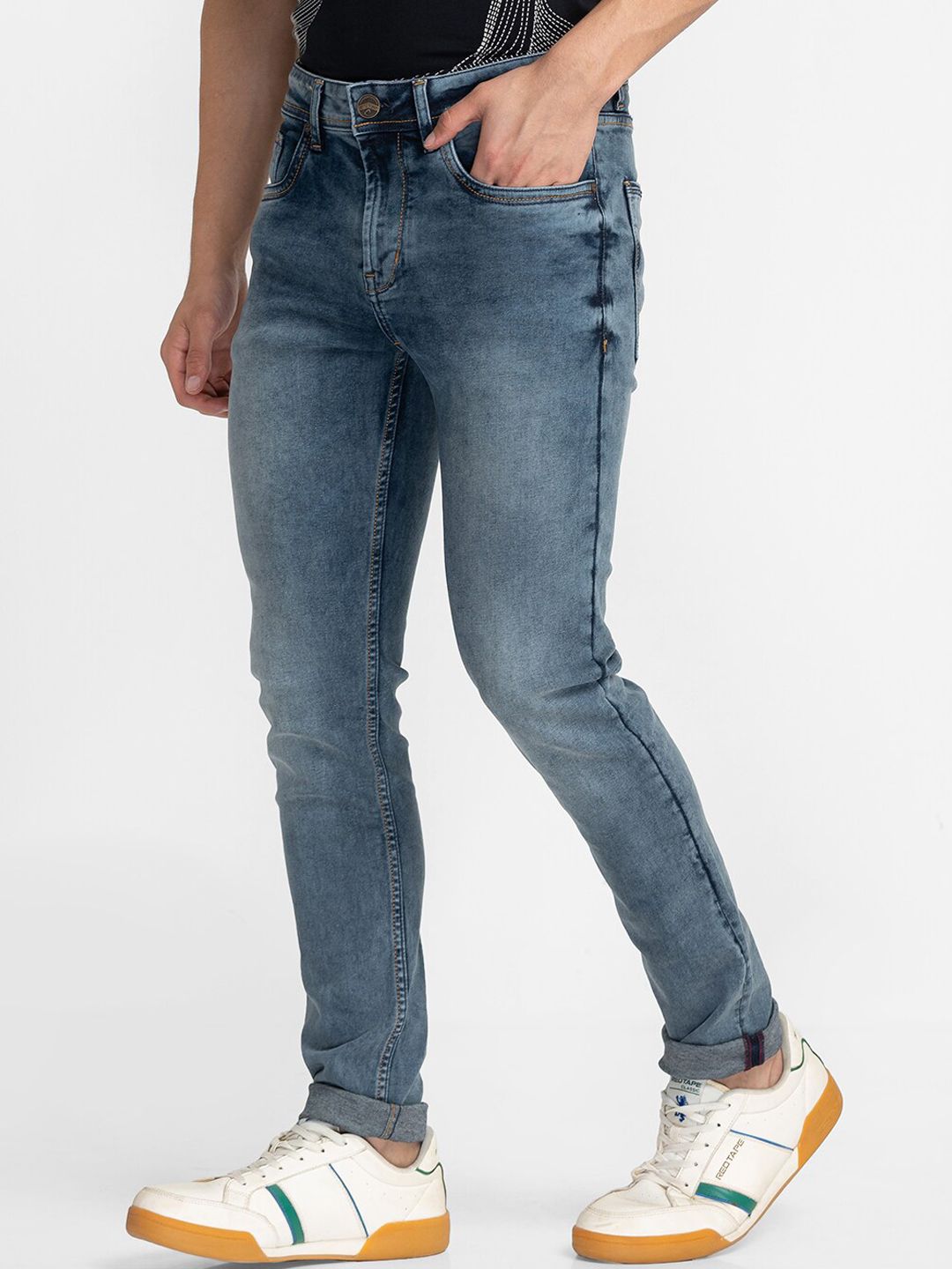 Being Human Men Skinny Fit Heavy Fade Jeans