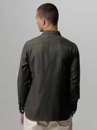 THE BEAR HOUSE Slim Fit Opaque Casual Pure Cotton Shirt