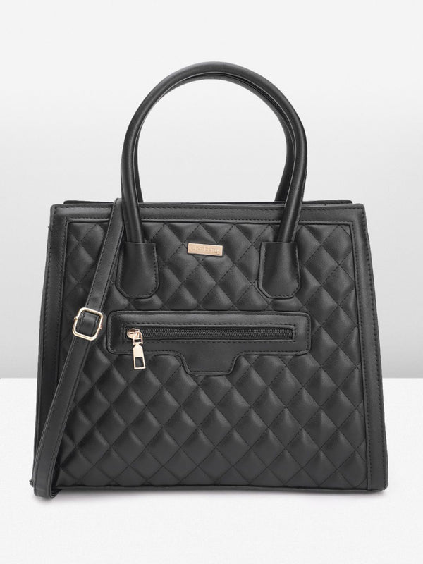 DressBerry Structured Quilted Handheld Bag
