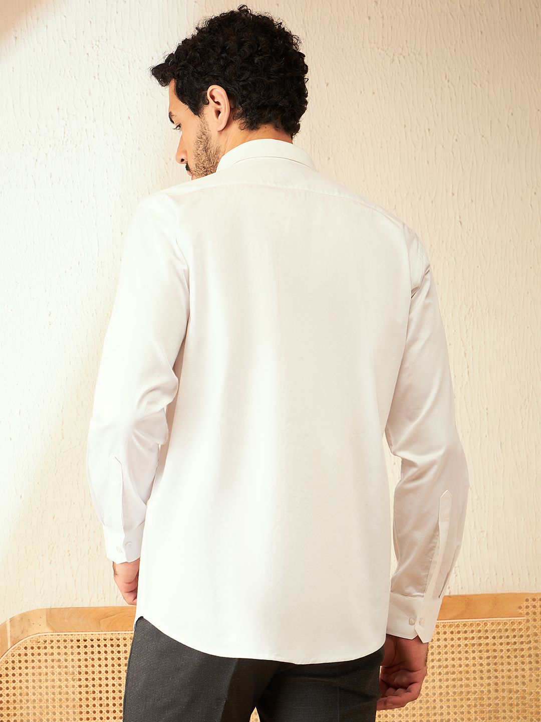 DENNISON Smart Spread Collar Cotton Formal Shirt