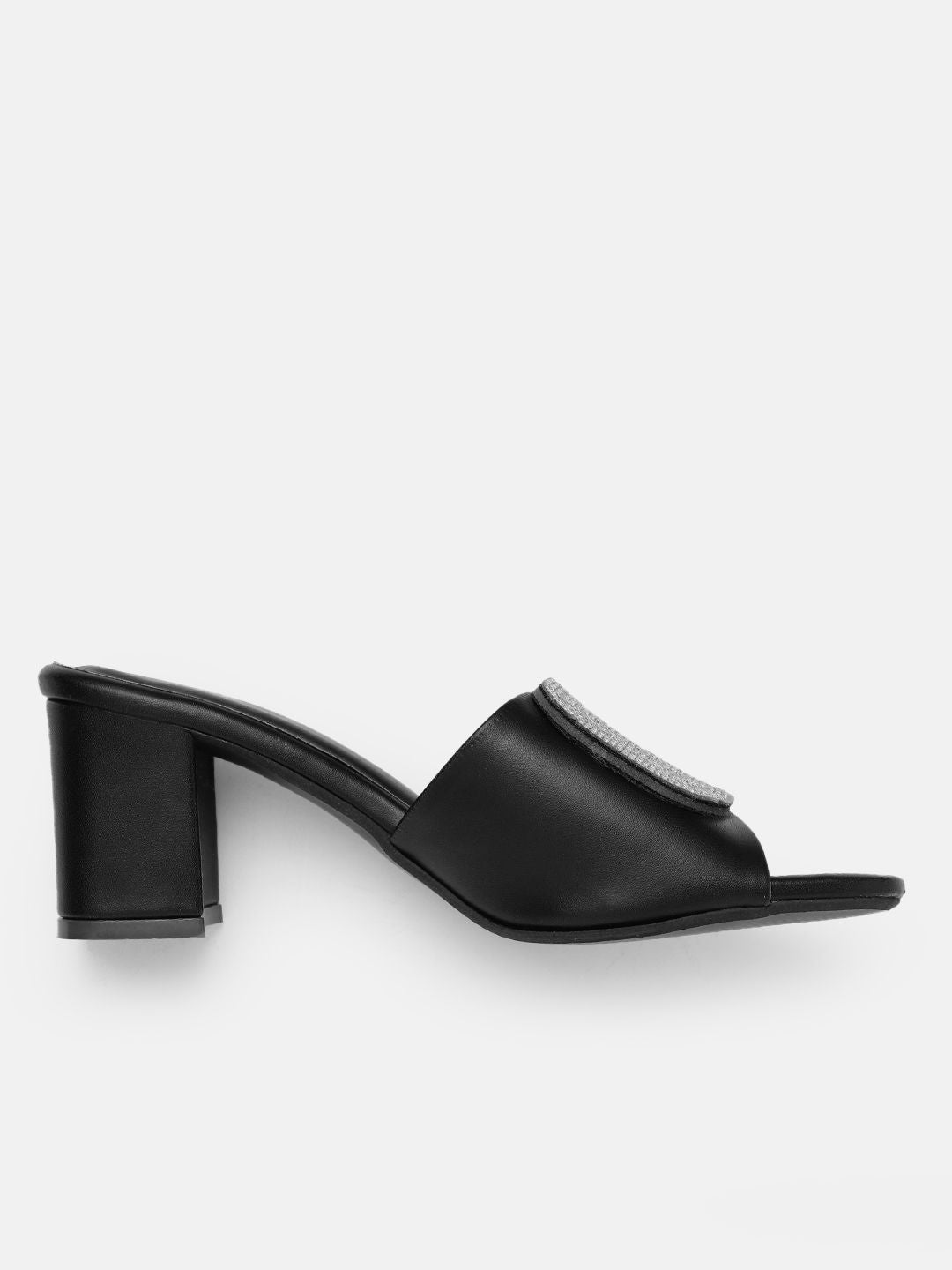 Anouk Block  Heeled Sandals with Western Embellishment Detailing