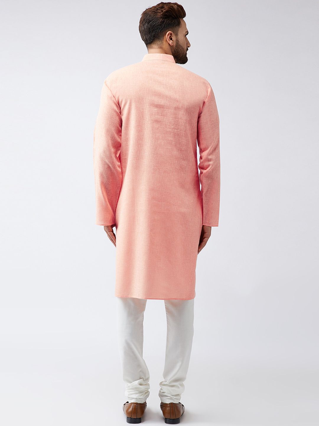 SOJANYA Lelaki Coral Solid Kurta Lurus